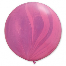 Шар Агат Pink Violet 30"/76 см, на атласной ленте