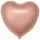 Шар Сердце фольга розовое золото 46 см