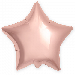 Шар Звезда фольга "Розовое золото", 46 см.