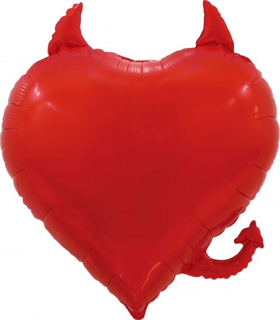 Воздушный шар в форме сердца "Чертёнок"