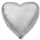 Шар Сердце фольга серебро 46 см