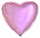 Шар Сердце фольга розовый металлик, 46 см