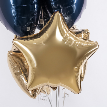 Шар звезда "Шампань",46 см 