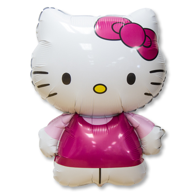 Шар Фигура фольга "Hello Kitty" розовая