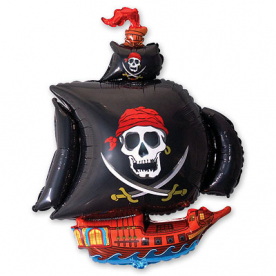 Фигура фольга "Корабль пиратский черный"