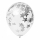 Прозрачный шар с конфетти звезды серебро, 36 см