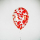 Прозрачный шар с конфетти красные бум.круги, 36 см