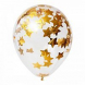 Прозрачный шар с конфетти золотые звезды, 36 см