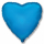 Шар Сердце фольга синий 46 см