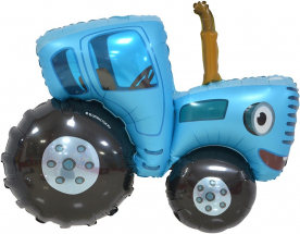 Фигура фольга "Синий трактор big",106см
