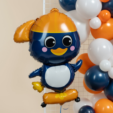 Шар фигура "Пингвин на скейте",97 см