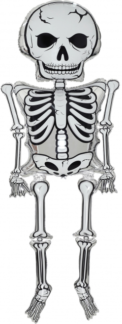 Фигура фольга "Скелет большой, 267см",надув воздух.
