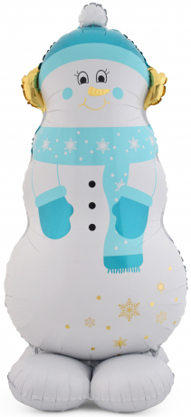 Фигура фольга "Снеговик,в голубом шарфике" Фигура фольга "Снеговик,в голубом шарфике"