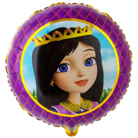 Круг фольга "Принцесса Соня", с 2х сторон разные