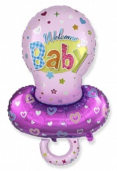 Шар Фигура фольга "Соска" для девочки Шар Фигура фольга "Соска" для девочки