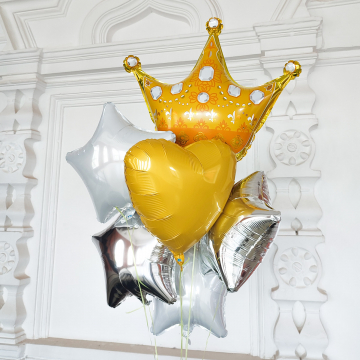 Шар сердце "Светлое золото"