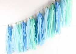 Тассел гирлянда бирюзовая(тиффани) Тассел гирлянда бирюзовая(тиффани)