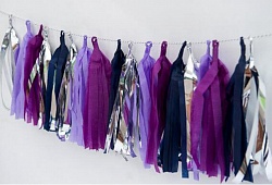 Тассел гирлянда фиолетовая Тассел гирлянда фиолетовая