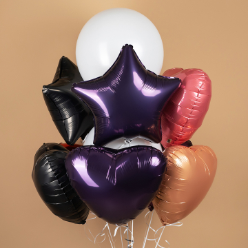 Шар звезда "Тёмно-фиолетовый",46 см