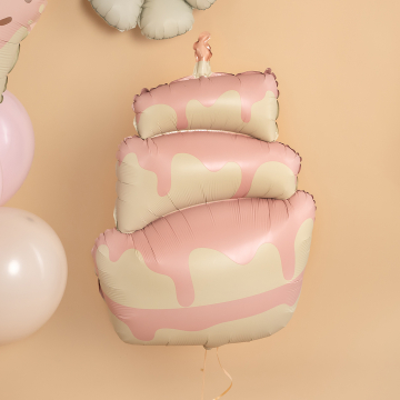 Шар фигура "Торт розовый,сатин",94 см