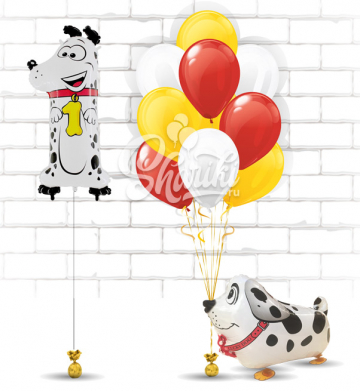 Вариант оформления "Цифра Далматинец годик" Вариант оформления "Цифра Далматинец годик"