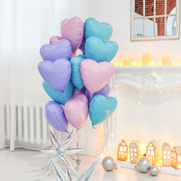 Шар сердце "Аквамарин"