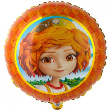 Круг фольга "Принцесса Варвара", с 2х сторон разные Круг фольга "Принцесса Варвара", с 2х сторон разные