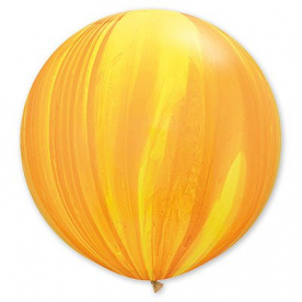 Шар Агат Yellow Orange 30"/76 см, на атласной ленте
