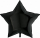 Шар Звезда фольга черный 91 см