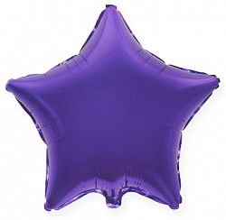 Шар Звезда фольга фиолетовый 76 см