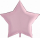 Шар Звезда фольга розовый 36