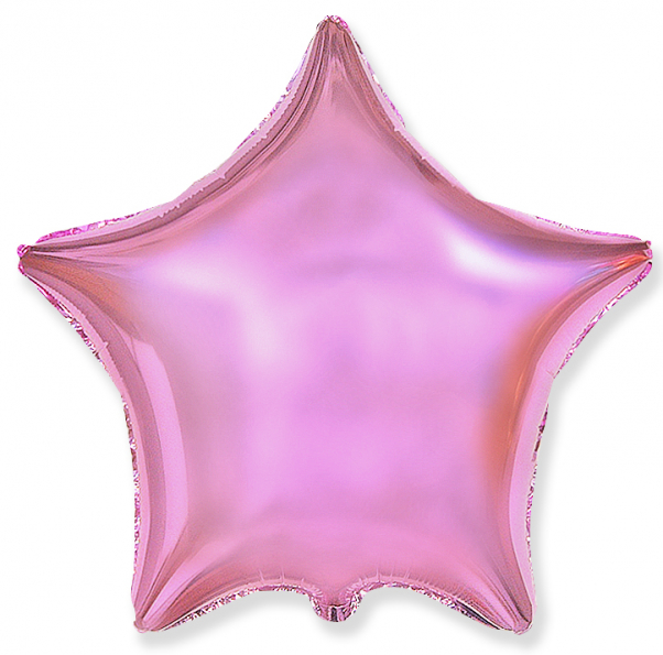 Шар Звезда фольга "Розовый металлик", 46 см.