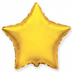 Шар Звезда фольга золото 81 см